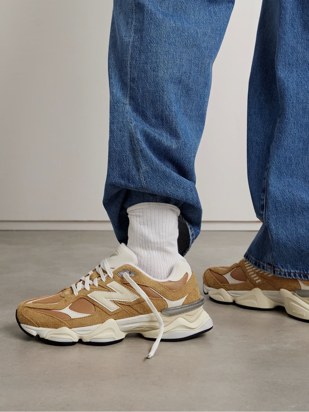 NEW BALANCE
9060 rubber-trimmed suede and mesh sneakers